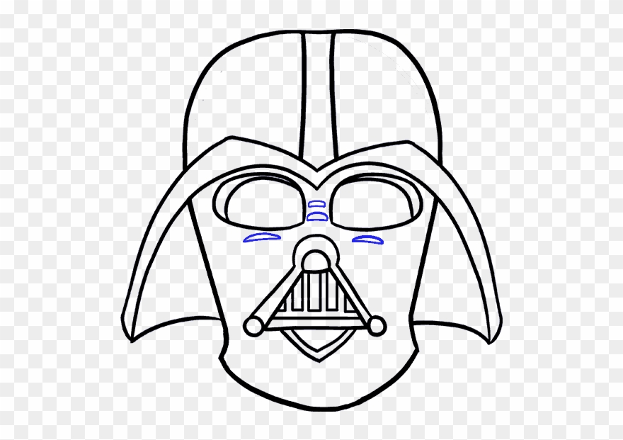 How To Draw Dart Vader - Easy Pictures To Draw Darth Vader Clipart