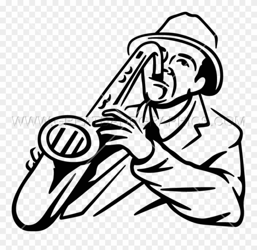 Saxophone Clipart Man - Png Download