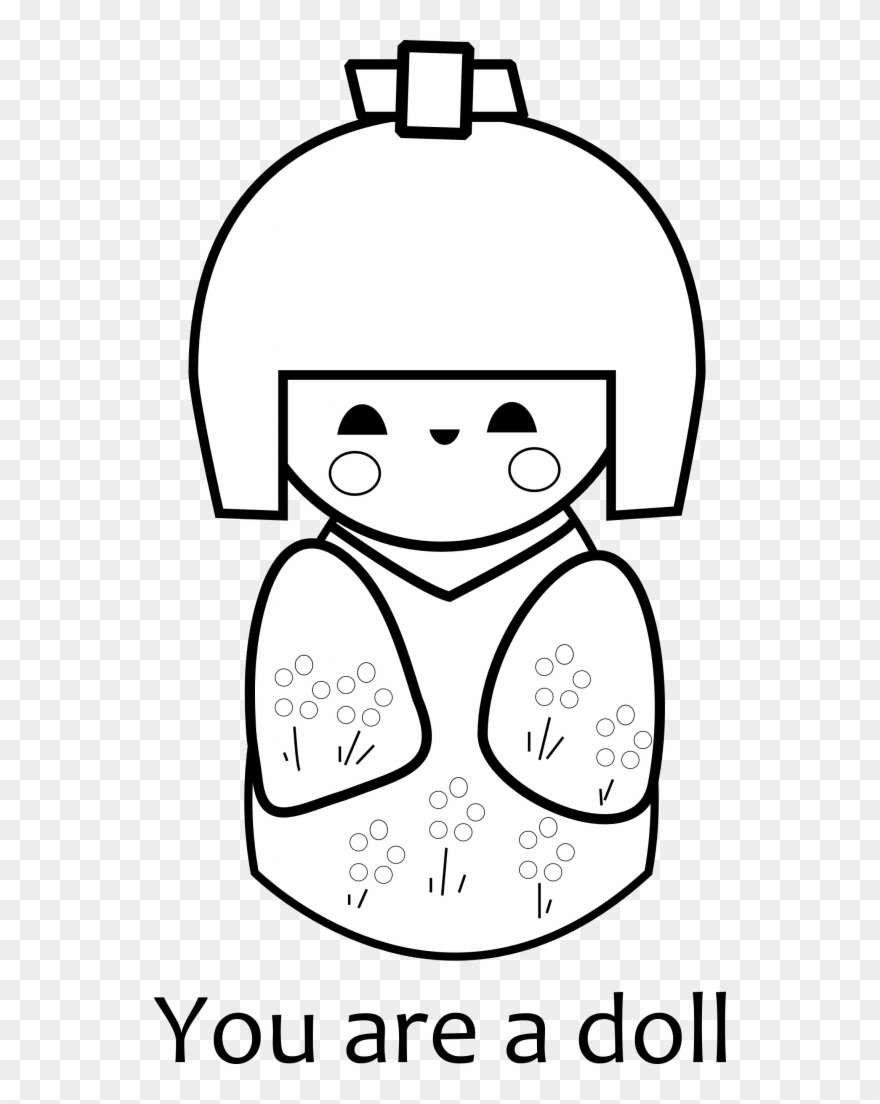 Clip Art Freeuse Stock Free Printable Kokeshi Doll - Japanese Boys Coloring Pages - Png Download
