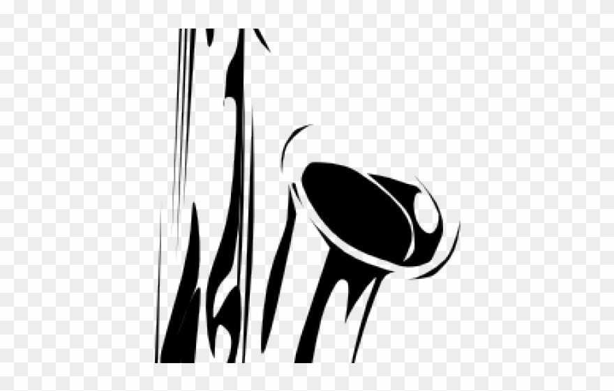 Saxophone Clipart Vector - Tribal Saxophone Tattoo - Png Download