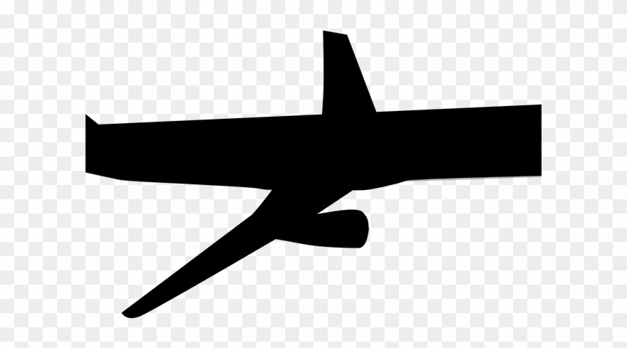 Plane Clipart Track - Aeroplane Image Black And White - Png Download