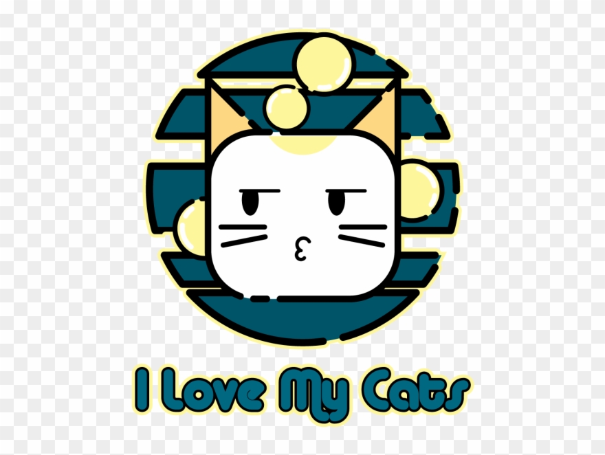 Banner Library Download Cat Design Ilustration Cute - Cat Clipart