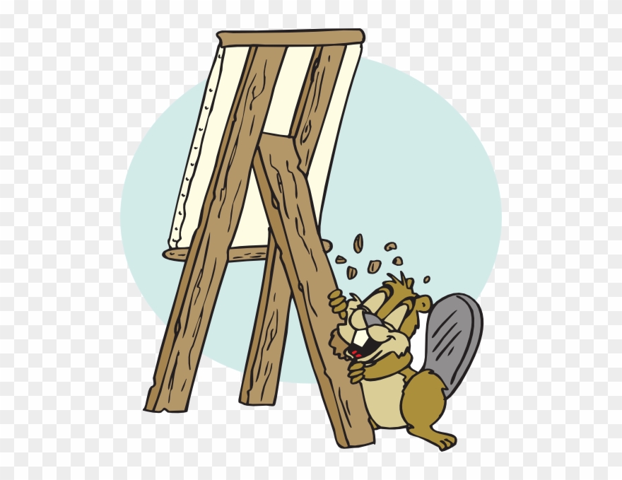 Beaver Eating Easel Svg Clip Arts 540 X 599 Px - Png Download