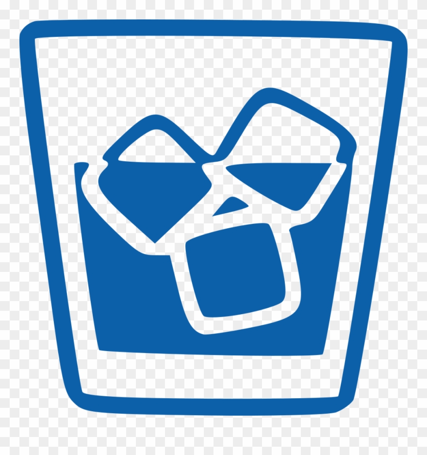Alcohol And Ice - Alcohol Icon Png Blue Clipart