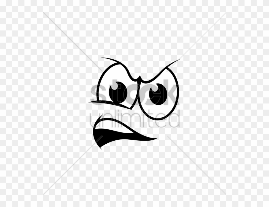 Angry Expression Cartoon Clipart Facial Expression - Angry Expression Clipart - Png Download