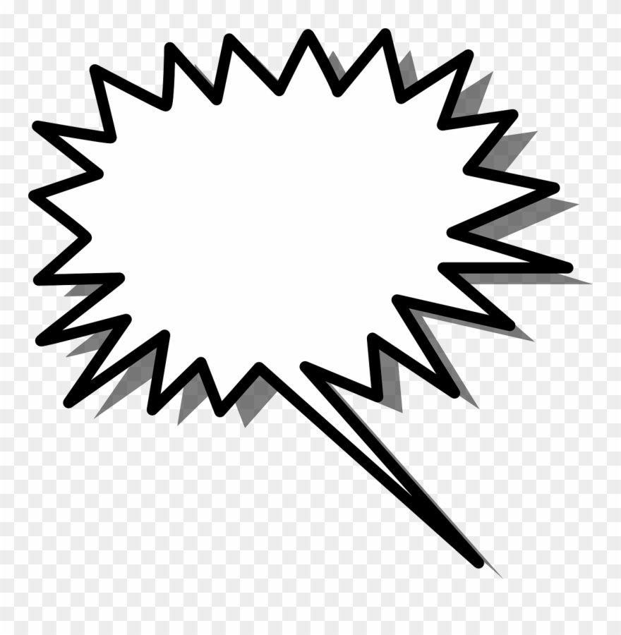 Sunburst Clip Art - Spiky Speech Bubble Png Transparent Png