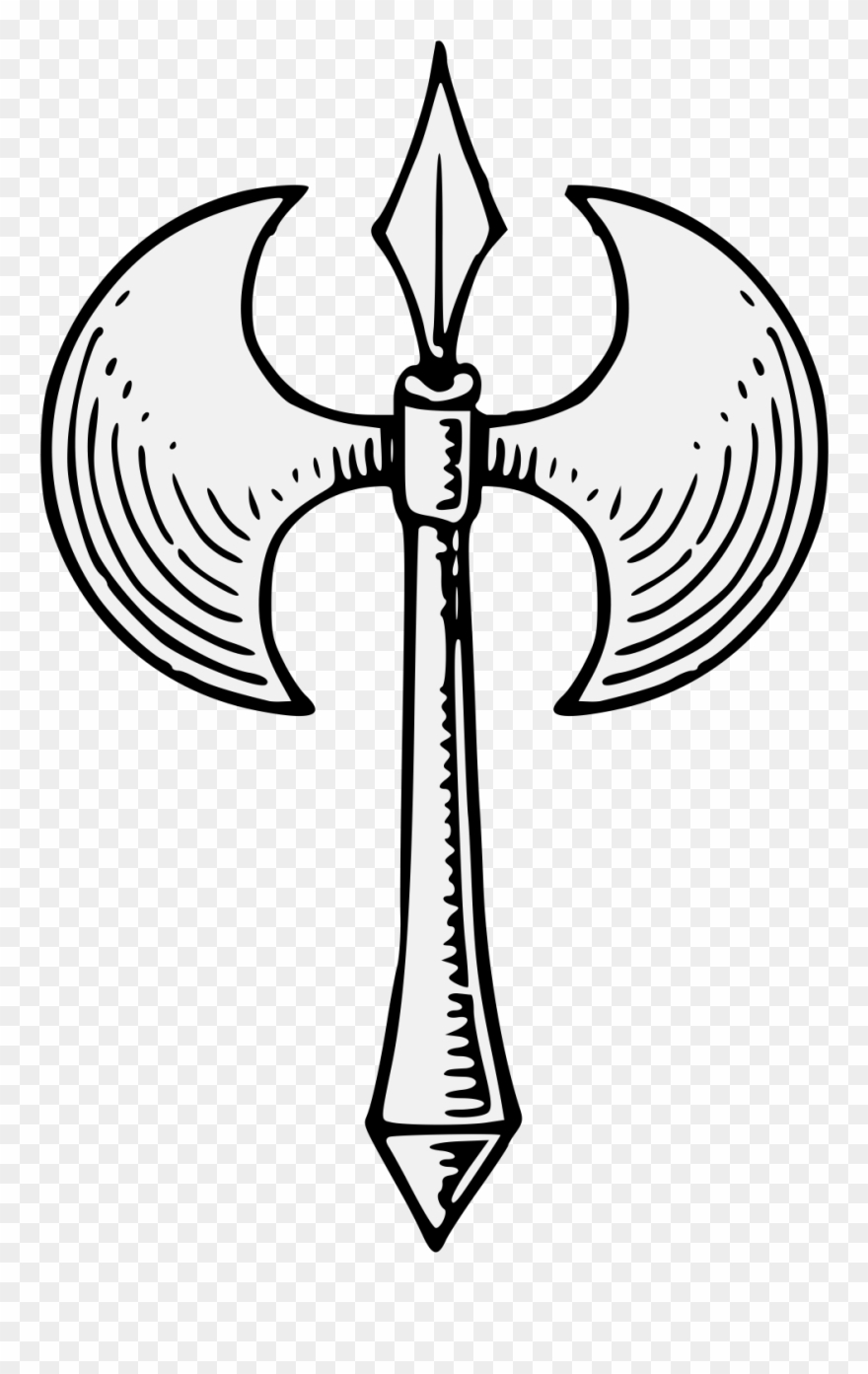 Clip Royalty Free Traceable Heraldic Art Pdf - Double Headed Axe Png Transparent Png