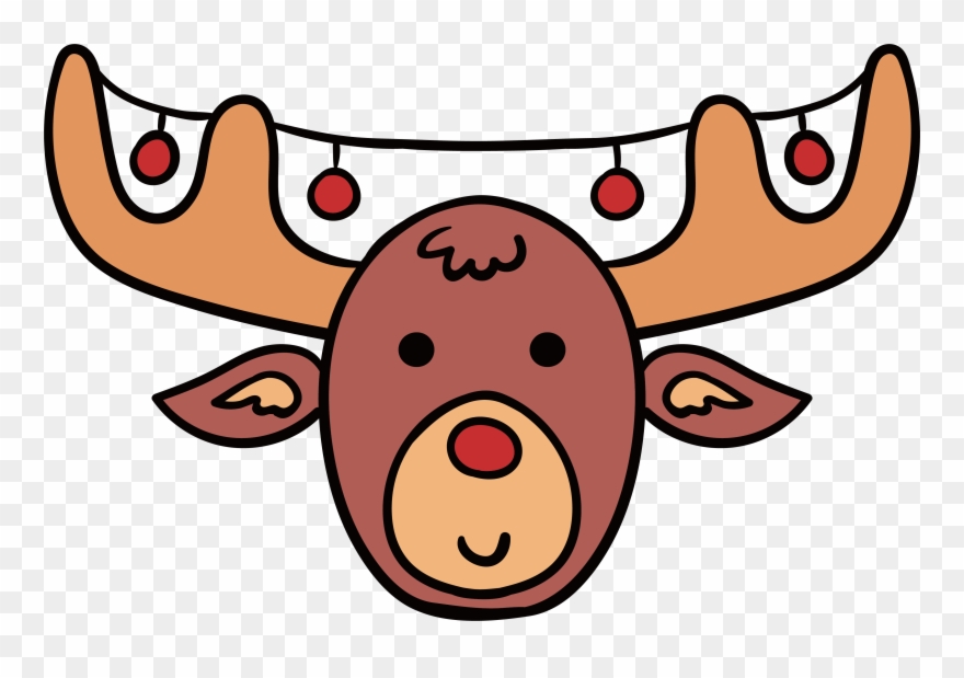Clipart Royalty Free Stock Antlers Transparent Cartoon - Rena Facil De Desenhar - Png Download