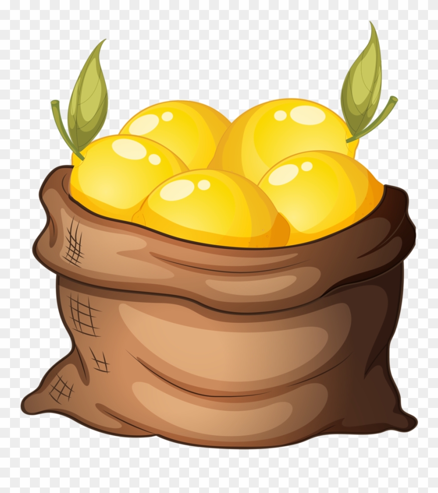Lemon Clipart - Fruit Bag Clip Art - Png Download
