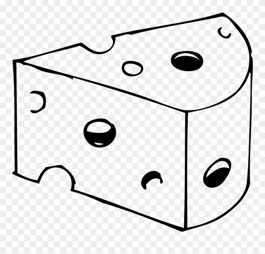 Png Royalty Free Library Cheese Black And White Clipart - Desenho De Queijo Transparent Png