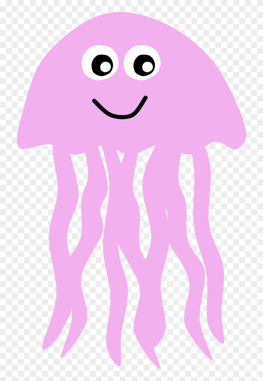 Jellyfish Clipart Png - Cartoon Jellyfish No Background Transparent Png