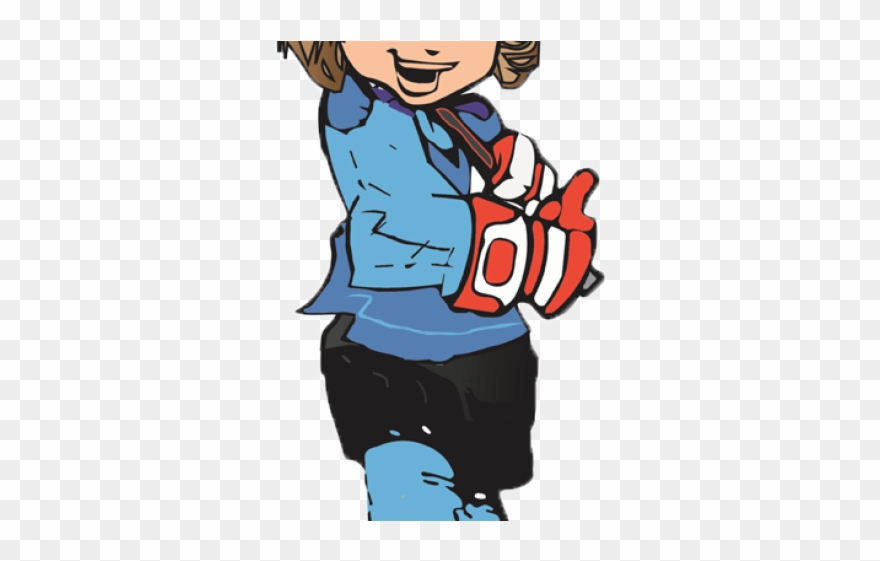 Girl Clipart Hockey - Fille Qui Joue Au Hockey - Png Download