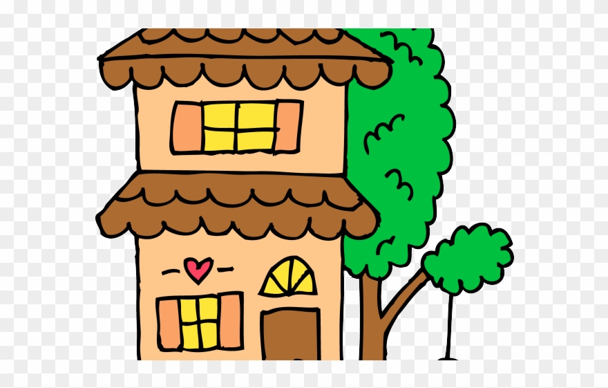 Crow Clipart House - Transparent Background Cute House Clipart - Png Download