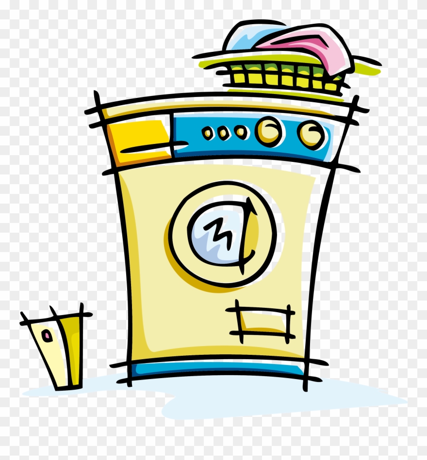 Image Royalty Free Laundry Clip - Washing Machine - Png Download