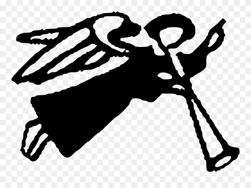 Male Clipart Guardian Angel - Angel Silhouette - Png Download