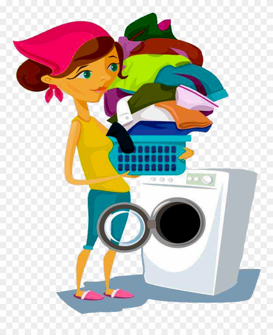 Clean Clipart Clean Clothes - Washing Machine With Clothes Png Transparent Png