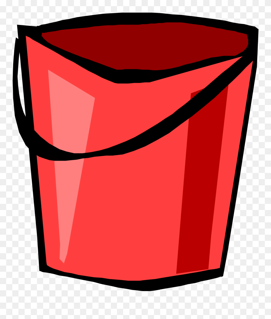Free Red Bucket - Cleaning Supplies Clip Art - Png Download