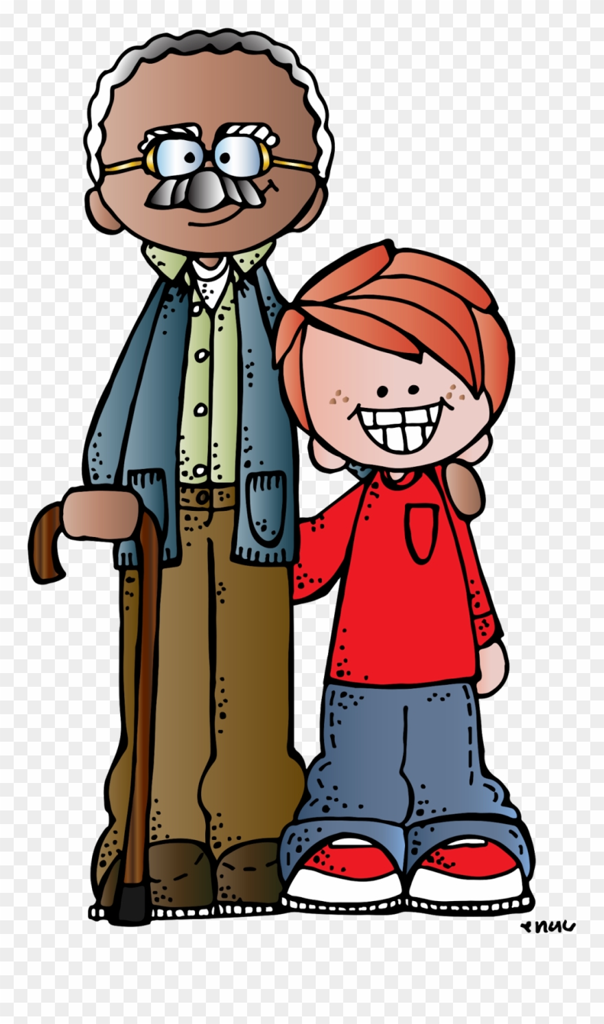 Kinder, Kreide Bilder, Großelterntag, Hilfsprojekte, - Melonheadz Parents Clipart