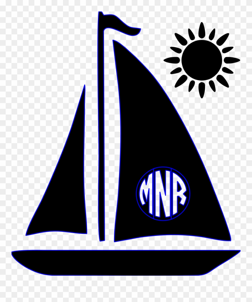 Free Online Tumbler Designer Amazintumbler Com Create - Sailboat Monogram Decal Clipart