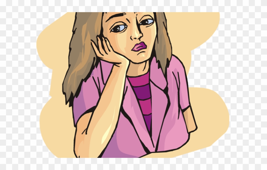 Sad Clipart Cartoon - Boy Girl Sad Png Transparent Png