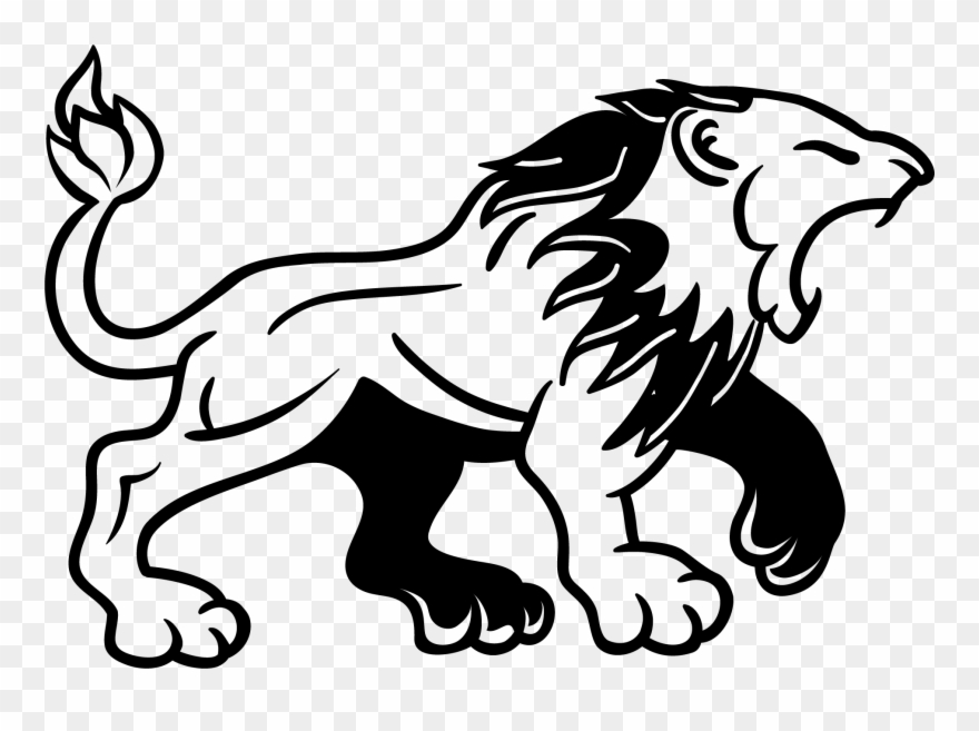 Lion Tattoo Clipart Png Image - Black And White Lion Clipart Png Transparent Png