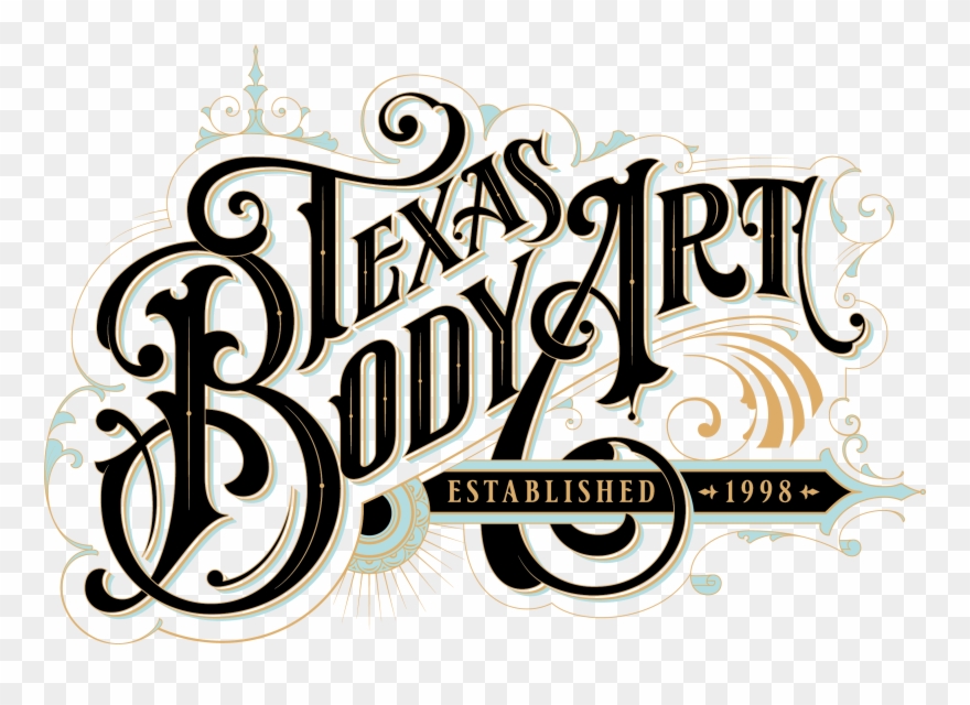 Texas Body Art - Texas Font Clipart