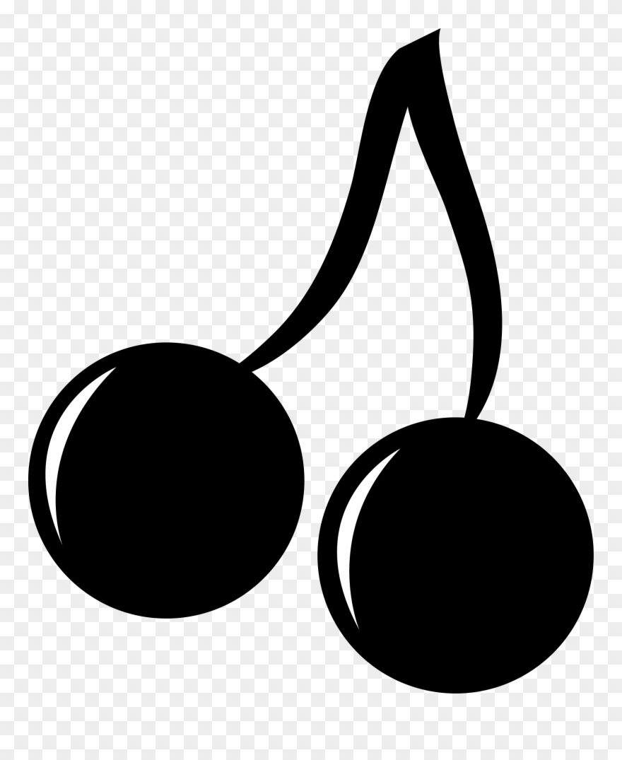 Fruit Clipart Silhouette - Silhouette Cherry - Png Download
