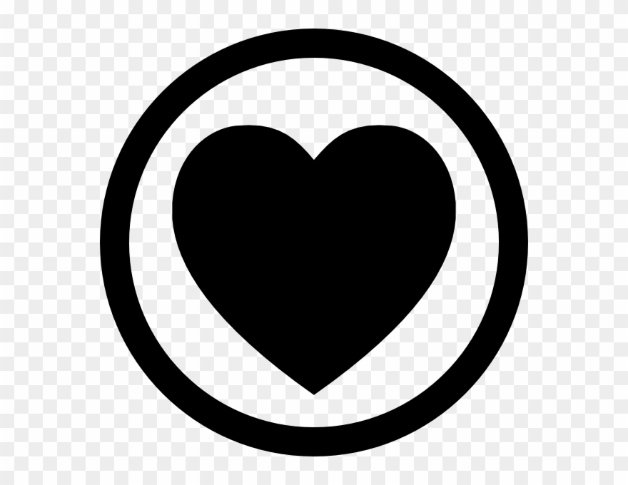 Dating Icon Clip Art - Heart In Circle Icon - Png Download