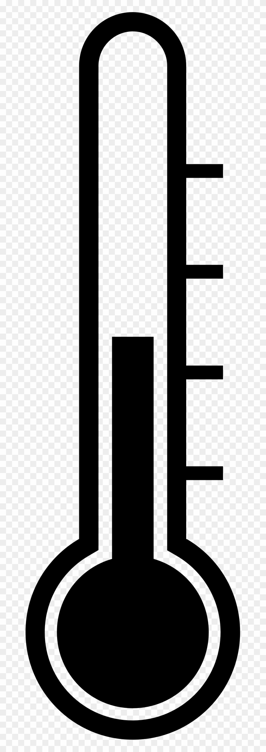 Big Image - Thermometer Black And White Clipart
