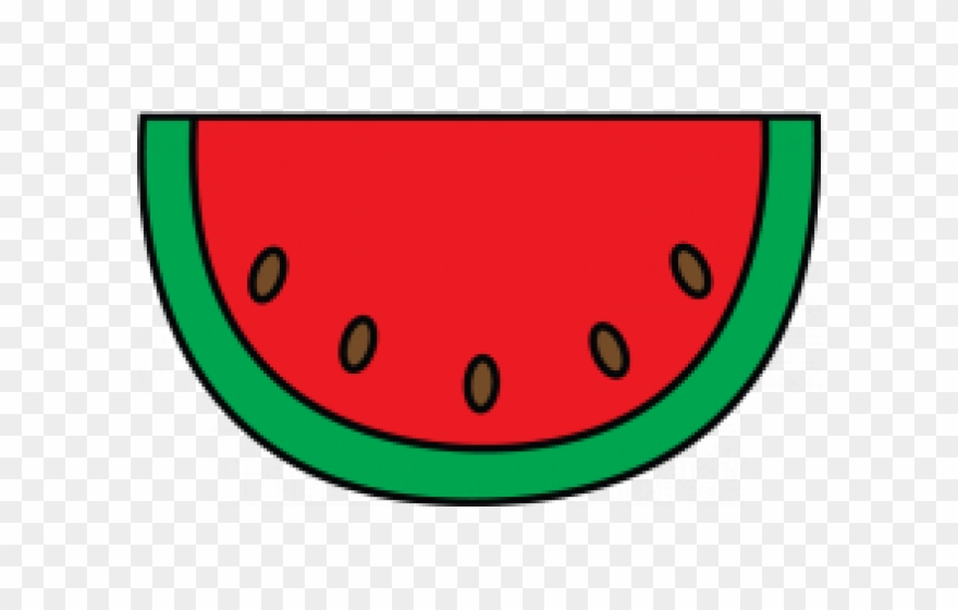 Drawn Watermelon Simple - Circle Clipart