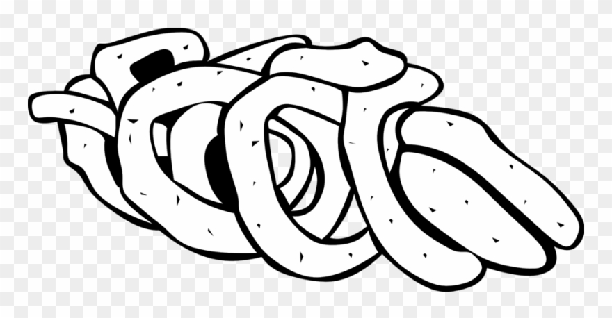 Fast Food, Lunch-dinner, Onion Rings - Soğan Halkası Vektör Clipart