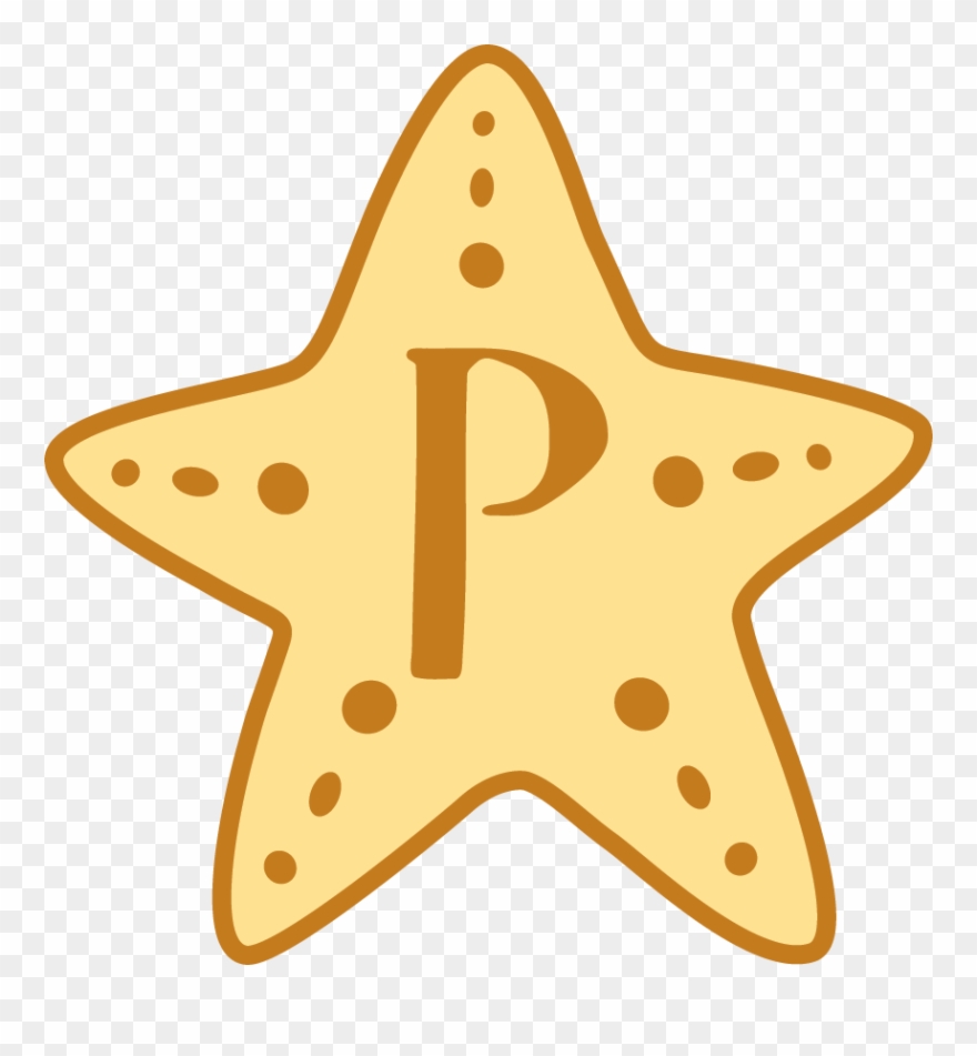 Starfish Logo With P In Center - Art Clipart