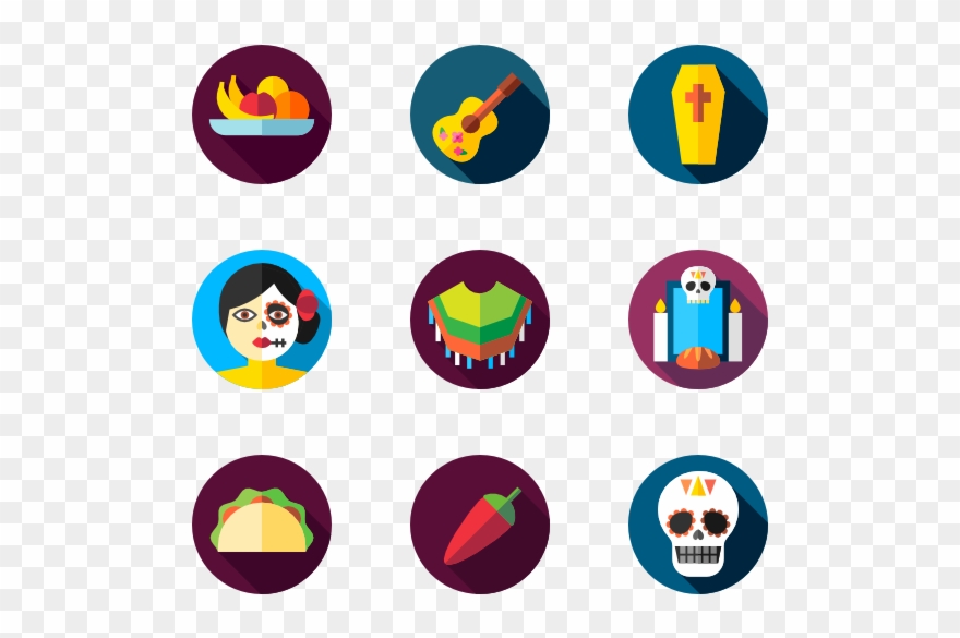 Tombstone Clipart Mortality - Dia De Muertos Icon - Png Download