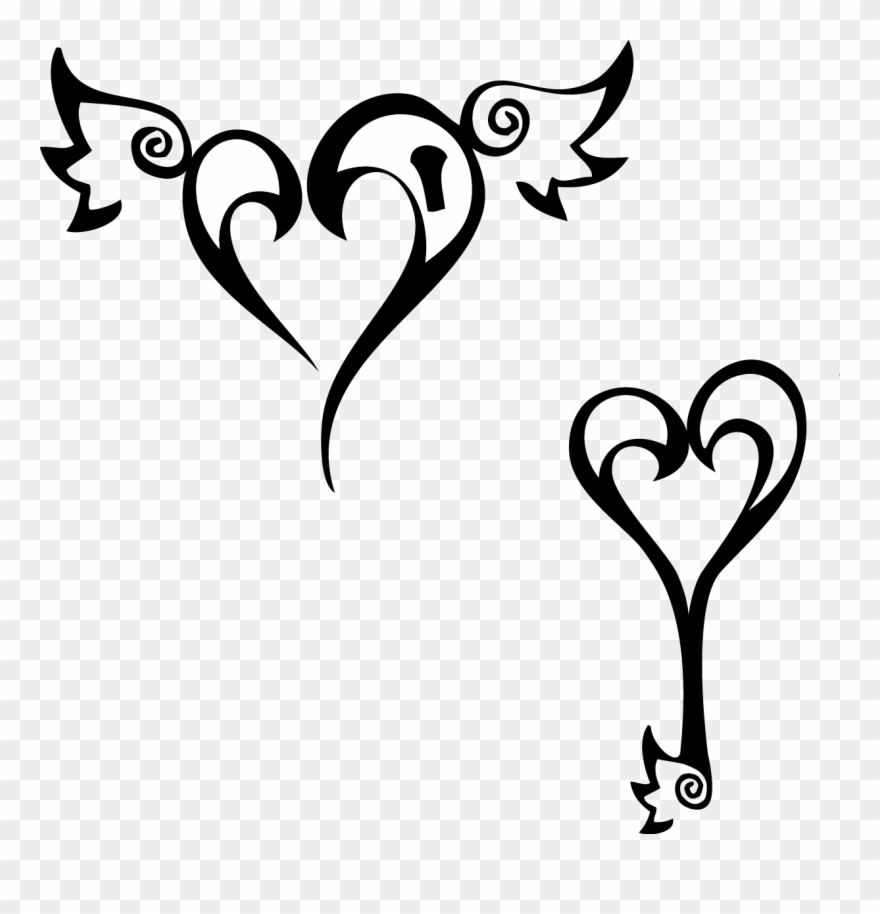Bully Drawing Heart Jpg Library Stock - Stars And Hearts Tattoos Designs Clipart