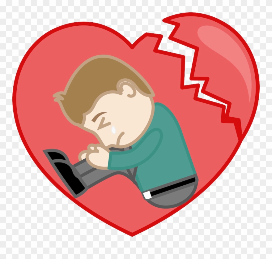 Svg Transparent Library Broken Drawing Cry - Broken Hearted Boy Painting Clipart