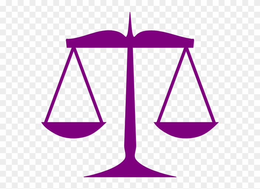 Purple Scale Clip Art At Clker - Symbol Scales Of Justice - Png Download