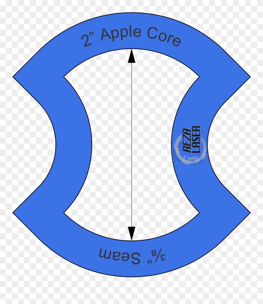 Clipart Library Stock Apple Core Acrylic Template - Blue Peace Sign - Png Download