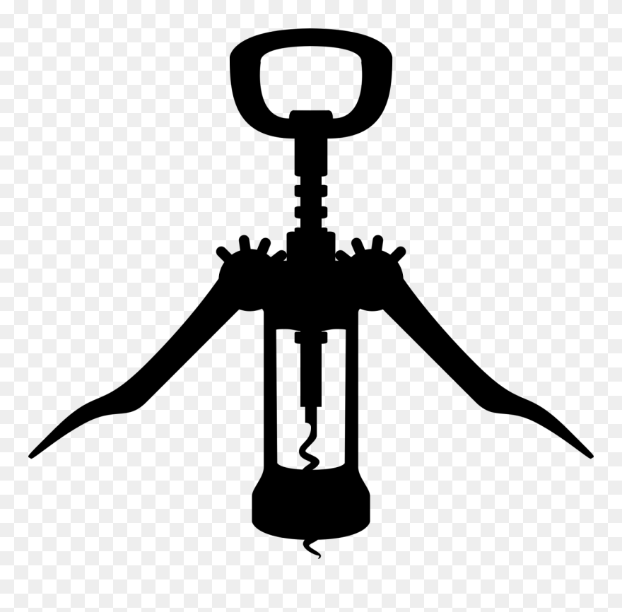 White Wine Corkscrew Bottle Openers - Wine Bottle Opener Clipart - Png Download