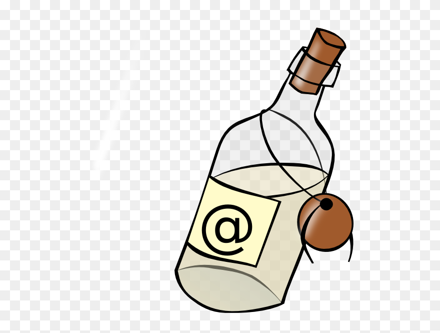 Sms In A Bottle Clip Art At Clker - Moonshine Clipart - Png Download