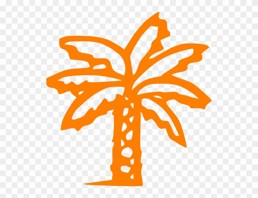 Palm Tree Clip Art Black - Png Download