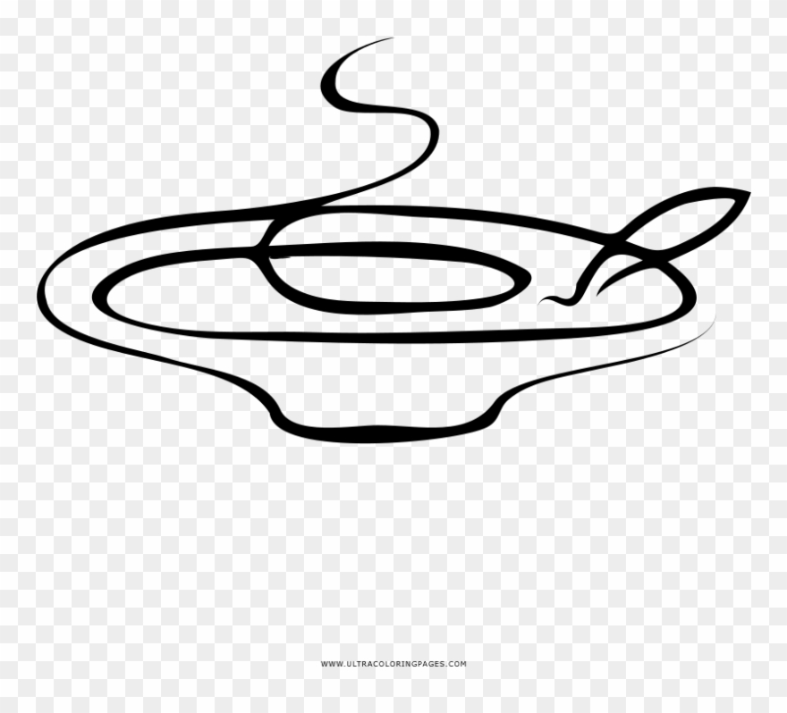 Soup Bowl Coloring Page Clipart