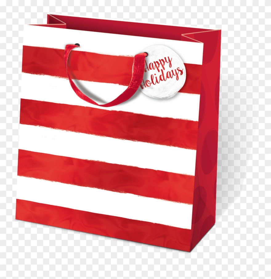 Red Bold Dot Medium Gift Bag - Bag Clipart