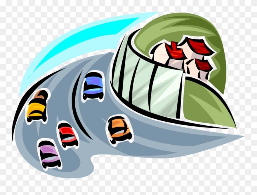 Vector Illustration Of Infrastructure Highway Road Clipart