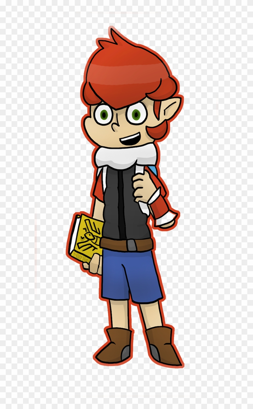 Lucas Drake, A Curious Young Half Human, Half Dragon - Cartoon Clipart