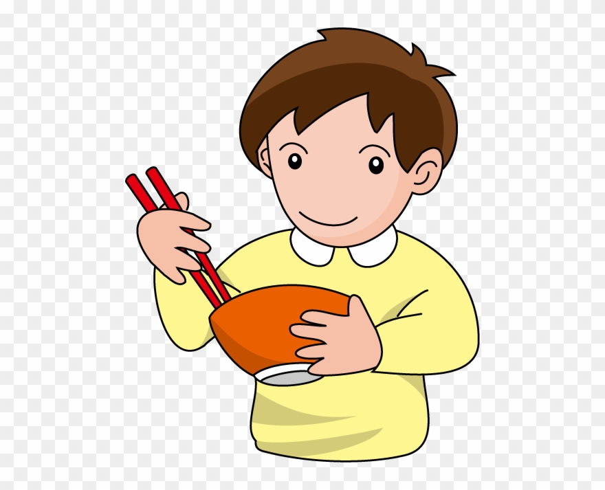 Clip Art Freeuse Download Chinese Cuisine Eating Meal - Eat With Chopsticks Cartoon - Png Download