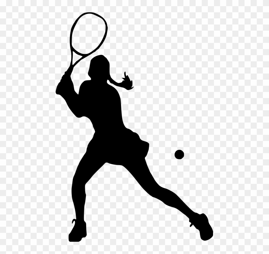 Amazin Tumbler Image Gallery For Cusyom Tumbler Designs - Girl Tennis Player Silhouette Clipart