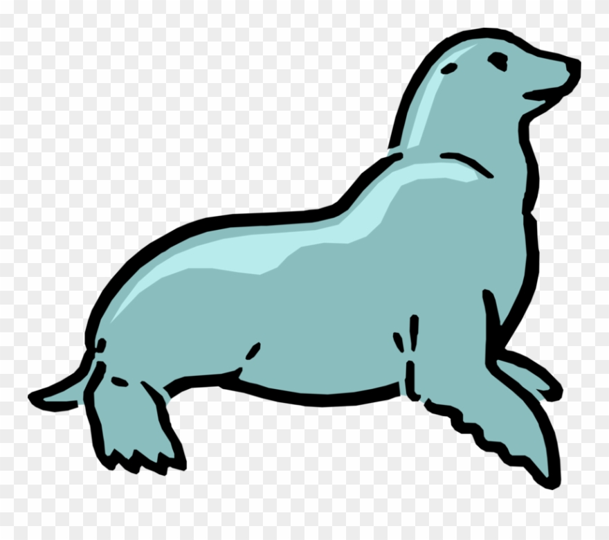 Vector Illustration Of Cartoon Harbor Seal - Cartoon Seal Clipart