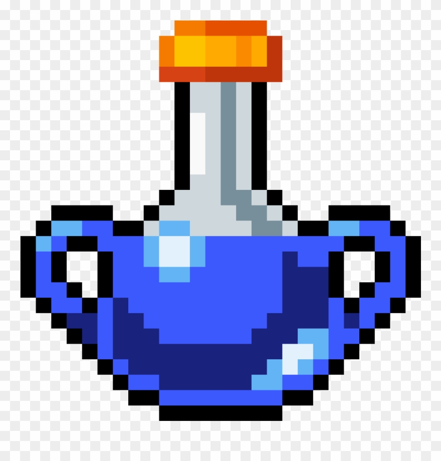Big Mana Potion - Fortnite Big Shield Pixel Art Clipart