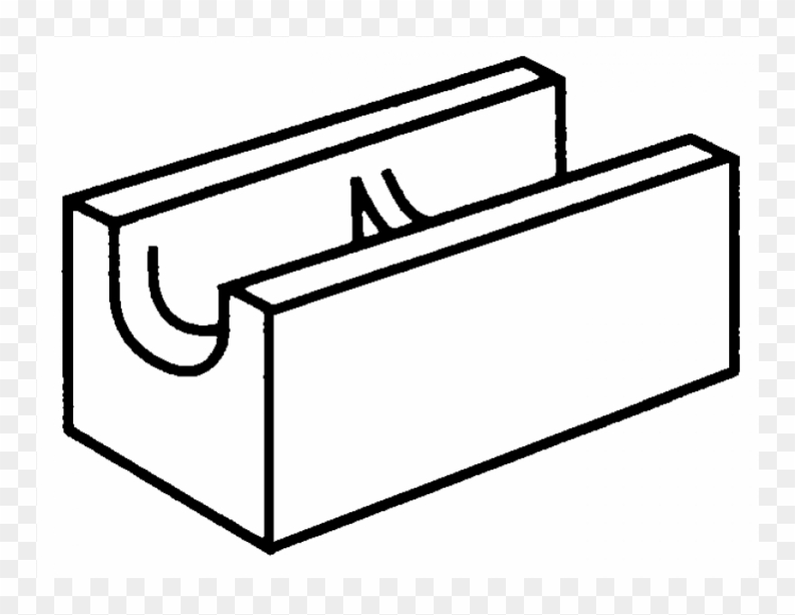 16 Open End Bond Beam - Line Art Clipart
