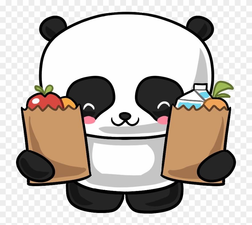 Panda Groceries Clipart